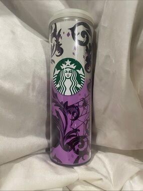 Starbucks Halloween Tumbler Glow In The Dark Purple Cat Spider Web 16OZ 2021 SC1
